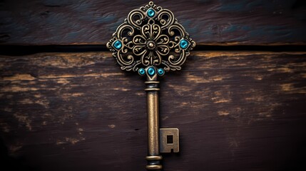 A close-up of a vintage key in a keyhole, symbolizing access and security.