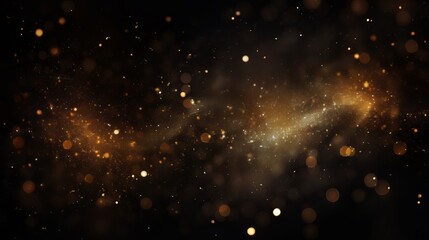 Fototapeta premium Abstract lighting, dust, particle and glare on a dark background