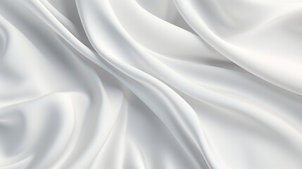 Obraz premium Abstract White Satin Silky Cloth for background, Fabric Textile Drape with Crease Wavy Folds.with soft waves,waving in the wind