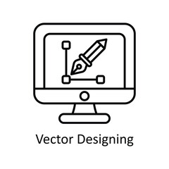Vector Designing vector outline Icon Design illustration. Graphic Design Symbol on White background EPS 10 File