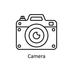 Camera  vector outline Icon Design illustration. Graphic Design Symbol on White background EPS 10 File