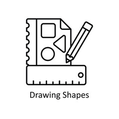 Drawing Shapes vector outline Icon Design illustration. Graphic Design Symbol on White background EPS 10 File