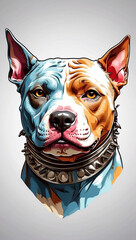 a printed dog head generative ai