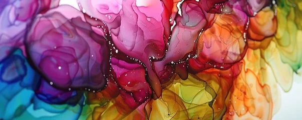 Fototapeten A detail from an alcohol ink painting © Coosh448