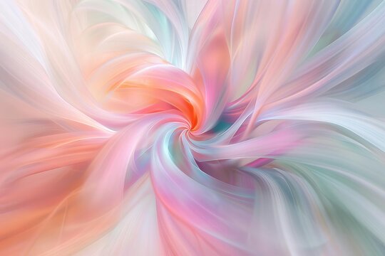 Fototapeta Abstract twirling pastel colors creating a mesmerizing background Ideal for wallpapers or creative design projects