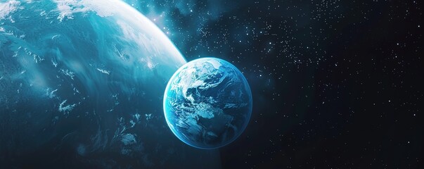 blue planet in space