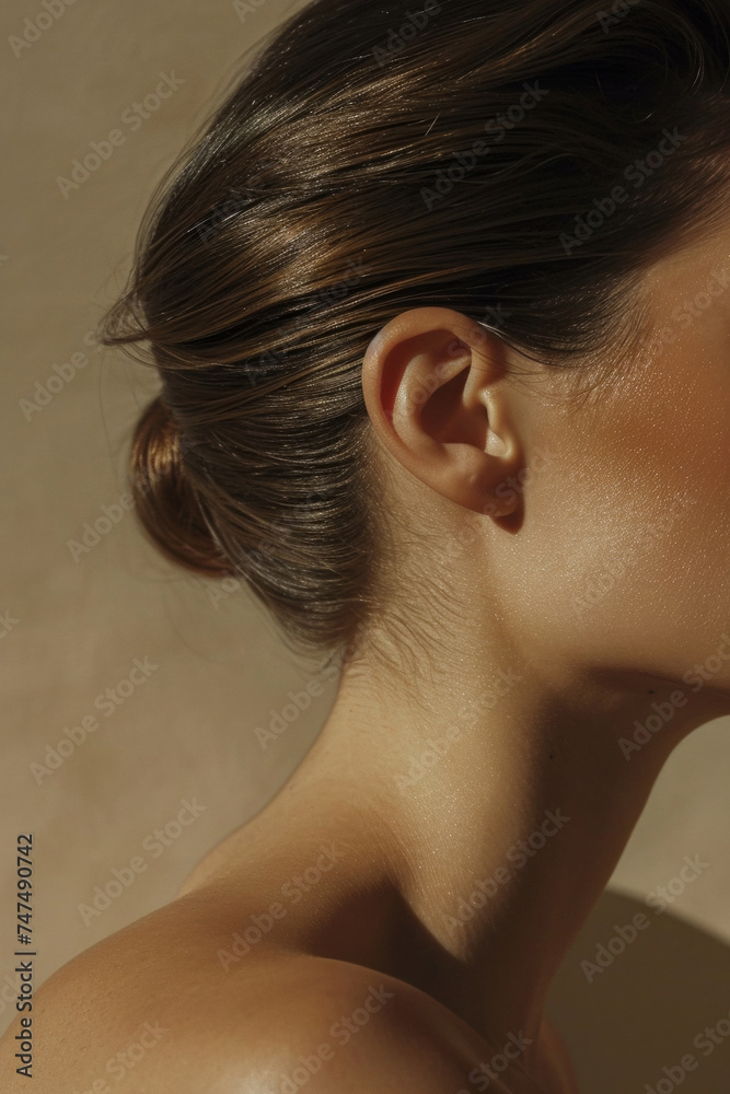 Wall mural skincare spa body photography closeup bronze skin