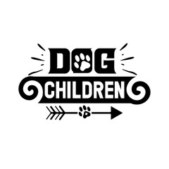 dog children svg design