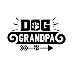 dog grandpa svg design