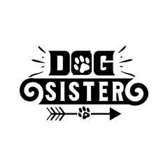 dog sister svg design