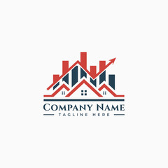 Obraz na płótnie Canvas Real Estate Graph Business Logo Ideas