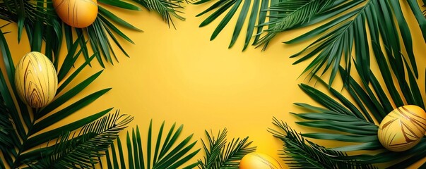 Fototapeta na wymiar Palm sunday religion and easter holiday concept background