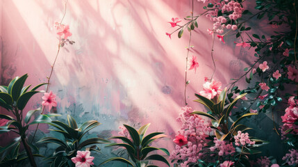 Pastel floral dreamscape