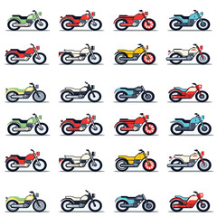 set of motorbike icons