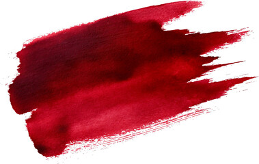 red paint brush stroke - obrazy, fototapety, plakaty