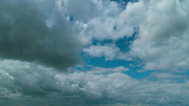 Dark Gray Clouds In Sky Of Rainy Season. Enlightenment Concept. Rain Is Coming. Beautiful Storm Clouds.