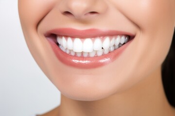 Obraz premium Close up of a woman's smile, perfect for dental or beauty concepts