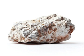 A rock sitting on a white surface. Suitable for various design projects