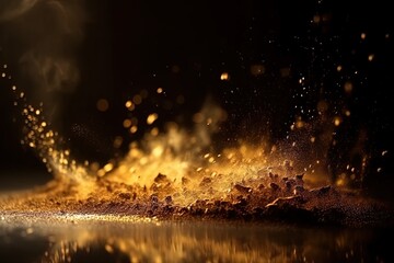Gold dust blur background