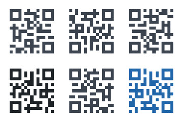 Barcode icon collection with different styles. Simple QR code icon symbol vector illustration isolated on white background
