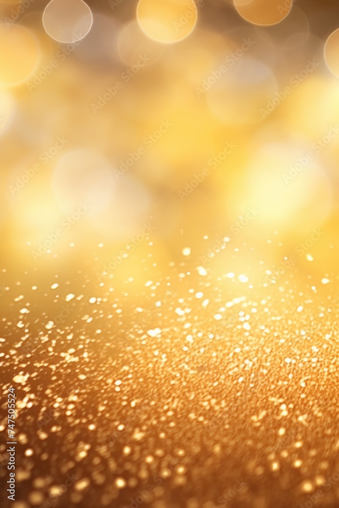 Poster A shimmering gold background with soft bokeh lights. Perfect for adding a touch of elegance to your designs