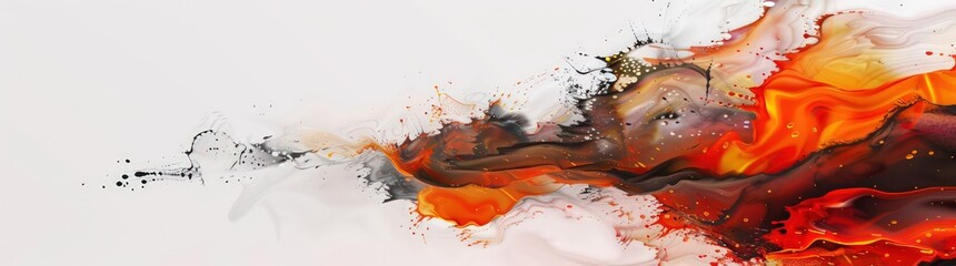 white background with abstract abstract fire explosion background red flame