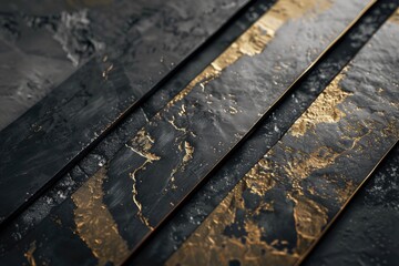 Skis resting on a sleek black background, perfect for winter sports concept