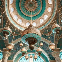 Naklejka premium Islamic art wallpapers for Ramadan 