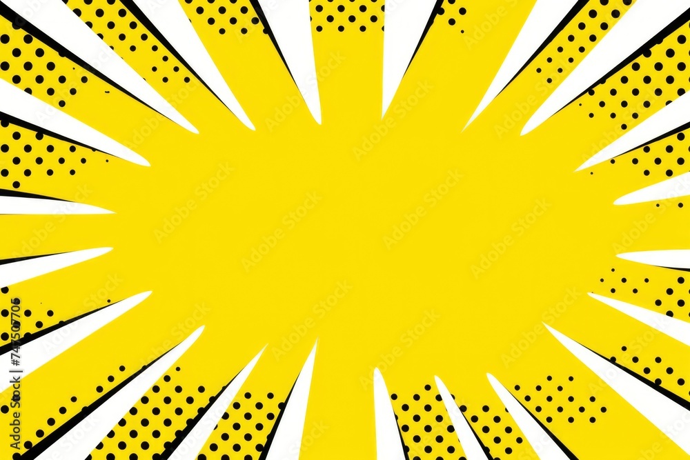 Poster bright yellow and black sun burst background, perfect for adding a pop of color to your designs
