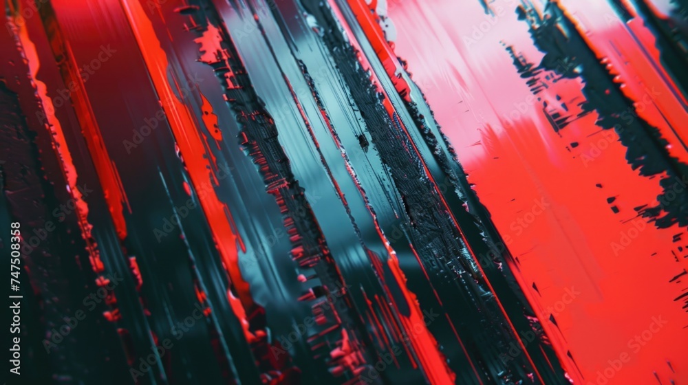 Poster close up of a vibrant red and black background, suitable for graphic design projects