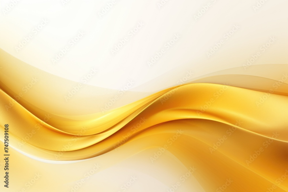 Poster abstract yellow and white waves background, suitable for various design projects