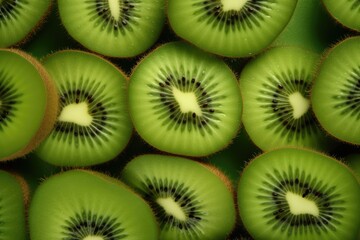 Fototapeta premium A close-up image of a kiwi fruit sliced in half. Perfect for healthy eating concepts