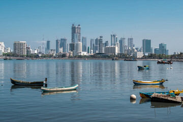 Mumbai skyline during daytime, Maharashtra, India. - 747509739