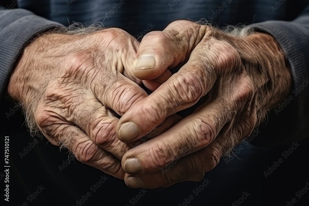 Poster close up of hands holding something, suitable for various concepts and designs