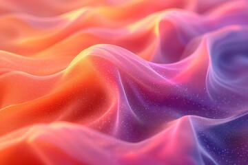 Obraz premium Abstract image captures the undulating beauty of silk waves in cosmic colors, with sparkling stars scattered throughout the fabric.