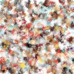 Abstract multicolored brush strokes. Crater brown, pale red, light blue and sand colors.
