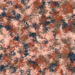 Dark slate grey, tobacco brown, brownish red and pale salmon chaotic brush strokes. Small stones or leaves pattern. Seamless background.