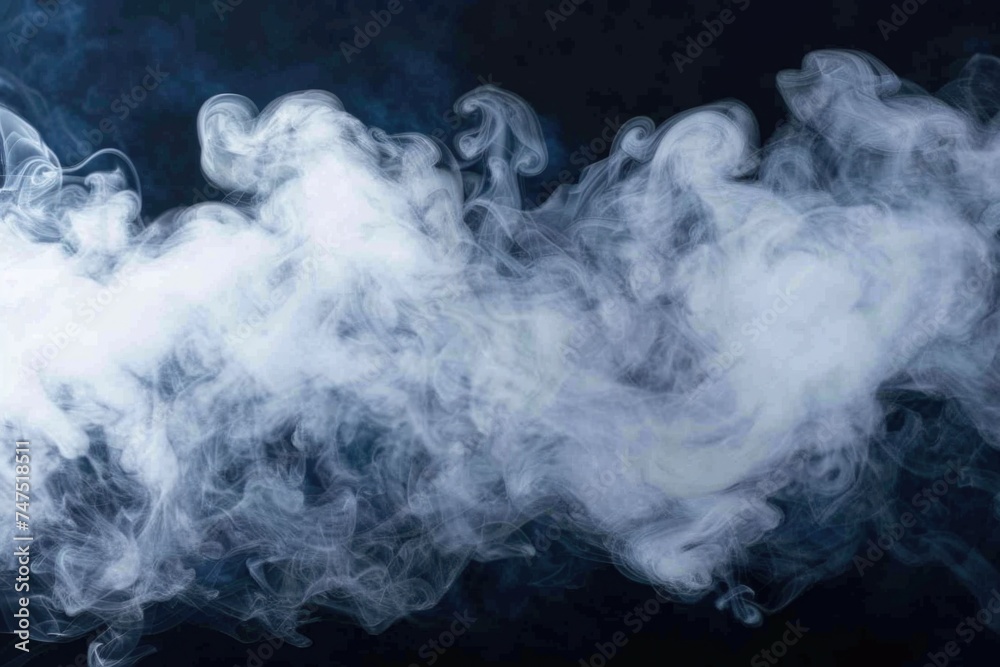 Aufkleber close up view of smoke on a dark black background. ideal for use in graphic design projects