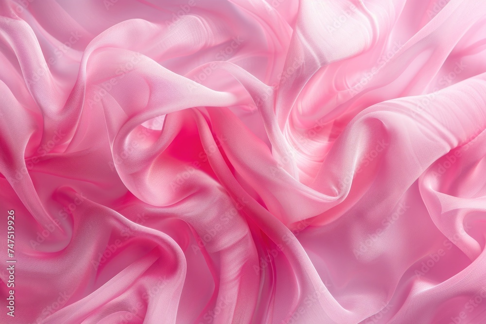 Poster close up view of pink fabric, versatile for various projects