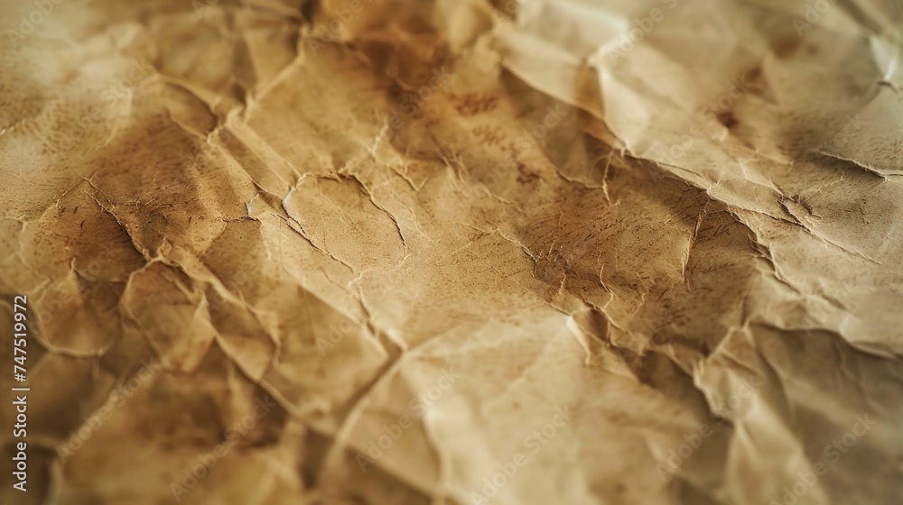 Poster detailed view of a piece of brown paper. suitable for various design projects