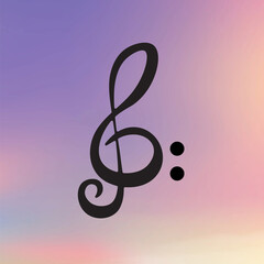Obraz premium treble clef