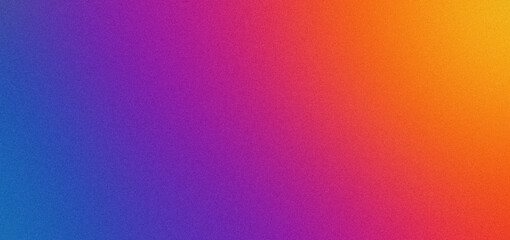 Grainy color gradient background in blue, violet and orange