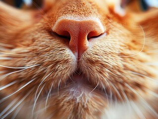 macro photo of muzzle of cat