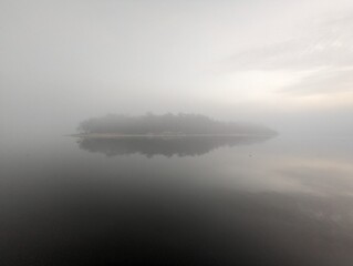 Fototapeta premium fog on the river