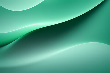 Shiny green wave lines, light lines and technology background, energy and digital concept for technology business template.