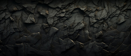 intricate detailed abstract topographic pattern in charcoal and black . Ancient slate rock formations, Graphic resource background and wallpaper.	