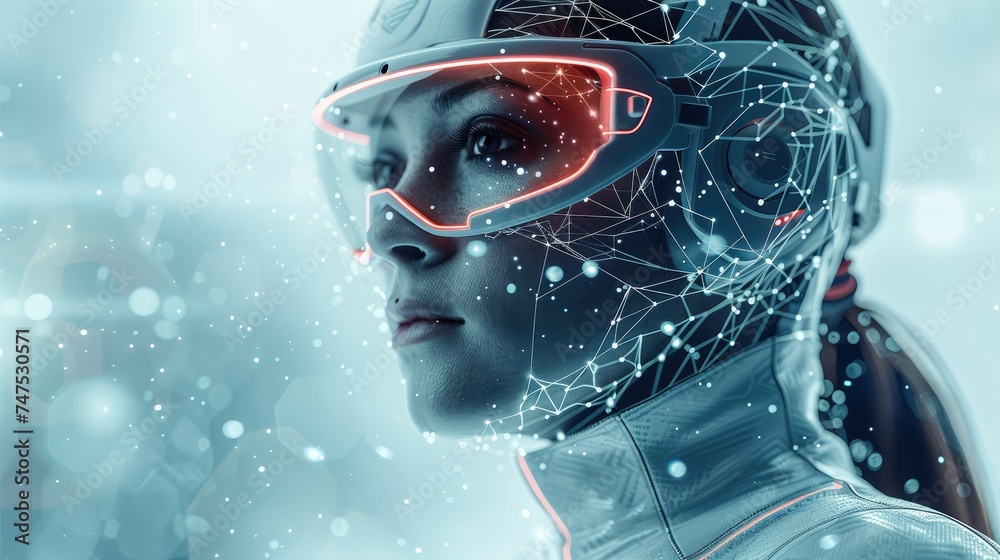 Poster Blend of Human Intelligence and Artificial Intelligence to propel innovation and deliver impactful. Generative AI.