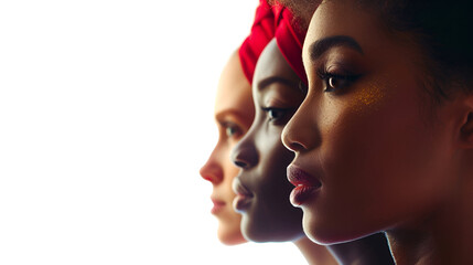 Multi-ethnic beauty. Different ethnicity women