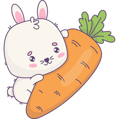 Cute bunny with carrot
