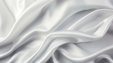 Obraz premium White gray satin texture that is white silver fabric silk panorama background with beautiful soft blur pattern natural